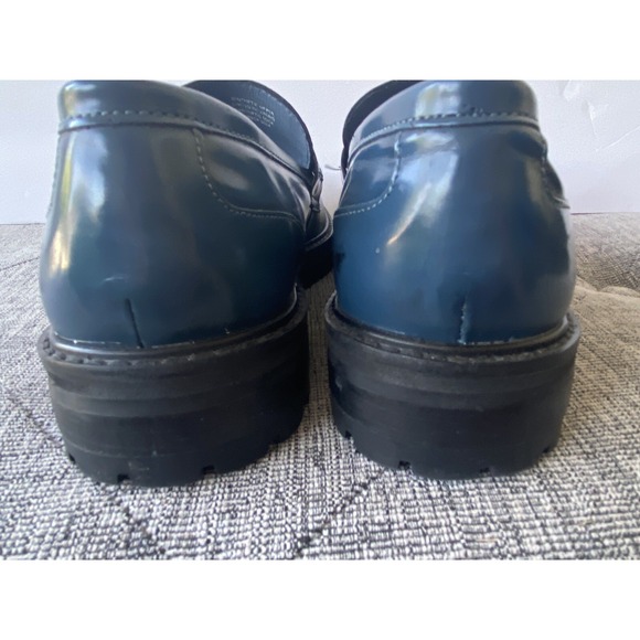 Steve Madden Chunky Lugged Sole Blue Mistor Loafer Women's Shoe Size 8 - Picture 9 of 16